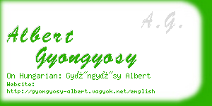 albert gyongyosy business card